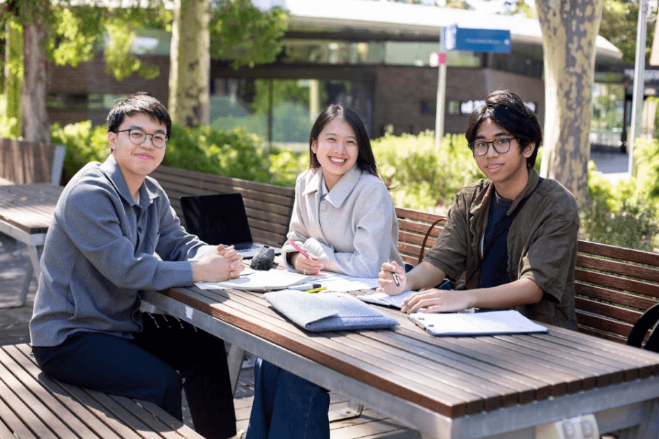 Cambodian Students Studying